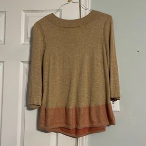 Tan and pink sweater